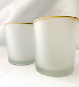 Frosted Glass Menorah Cups (set of 2)